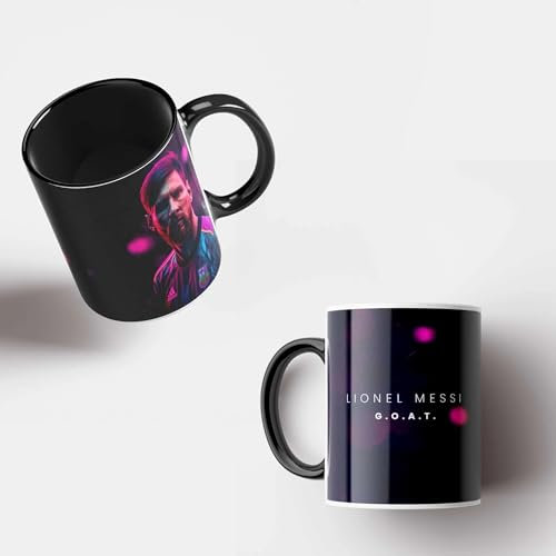 Lionel Messi coffee mug g.o.a.t. Black & White