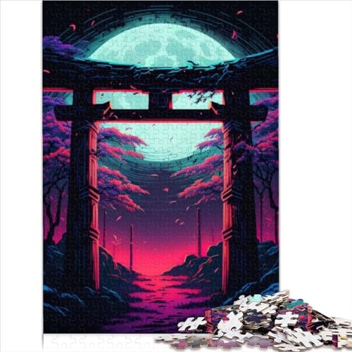 Puzzle für Erwachsene, japanische Landschaft, 1000 Teile, Puzzle für Erwachsene und Kinder, Papppuzzle für Erwachsene und Kinder, Lernspiel, Herausforderungsspielzeug, 1000 Teile (26 x 38 cm)