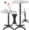 KESSER® 2in1 Stehtisch klappbar Bistrotisch 1er Set | Aluminium Edelstahlplatte | höhenverstellbar 70cm / 115cm | Partytisch Tisch Ø 80cm | In- & Outdoor | Empfangstisch | Klapptisch Marmor