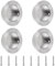 MOROBOR Closet Door Finger Pulls, 4PCS Sliding Closet Door Hardware Handles Stainless Steel Sliding Door Pulls Round Flush Recessed Cabinet Handles (Brushed Silver/2 Inch)