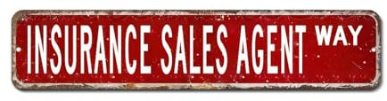 LMMIXEE Versicherungsvertreter, Straßenschild, individuelles Versicherungsvertreter, Geschenke, Metallschild, Vintage-Metall-Wandschild, rustikale Wandkunst für Zuhause, Männerhöhle, Tor, Garten,