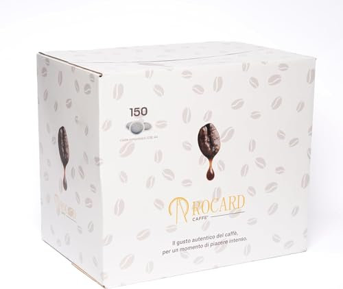 Caffè Rocard® | Cialda Compostabile | 750 Cialde | Caffè Selezionato, Tostato e Torrefatto in Italia | Miscela Classica | Cialda da 8 Gr