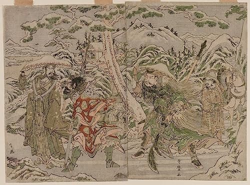 HCOTZHPY Reproduktion Leinwanddruck Und Poster Wandkunst Bild Szenenvergleich Von Celebrated Beauties and the Loyal League Von Kitagawa Utamaro Moderne Kunstdrucke für Wohnkultur 60x90cm