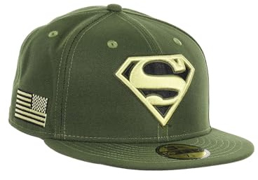 New Era Superman DC US-Flag Grün 59Fifty Basecap - 7-78
