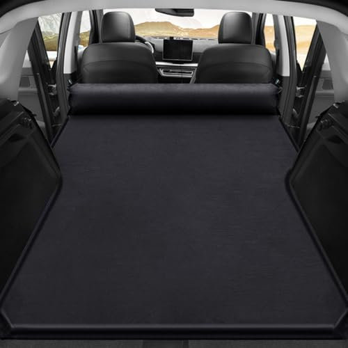 Selbstaufblasbare Auto-Luftmatratze für BMW I3 2011 2023, verdicktes faltbares Heckklappbett, Doppelbett, Camping, Reisen, Schlafkissen mit Kissen, Schwarz