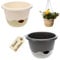 GarPet Blumentopf hängend Blumenampel Hängetopf Hängeampel Hängender Blumentopf Hängeblumentopf Outdoor inkl. Wasserspeicher Kette (Elfenbein, 30 cm)