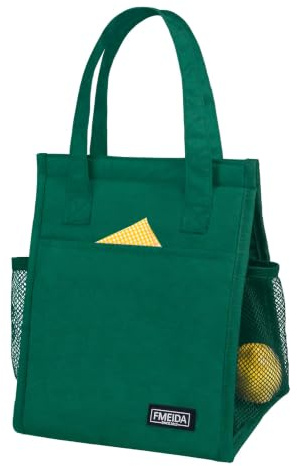 Fmeida Lunch Bags for Women Adults Insulated Cool Bag Cooler Tote Small | 6.75L Capacity, Multiple Pockets, Water-Resistant, Side Bottle Holder, Ideal for Work Office Travel School