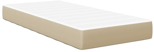 vidaXL Bequeme Einzel-Schaummatratze hellgrün grau 90 x 200 cm weiches Stoff- und Füllmaterial modernes Design für Schlafzimmer drinnen Erwachsene Bett