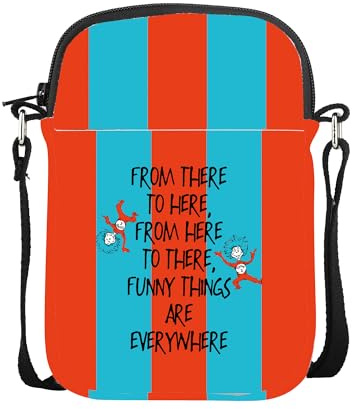 AKTAP Dr Musical Crossbody Bag Dr. Family Characters Gift for Fans Funny T-H Are Everywhere Shoulder Bag Hat Cat Fan Gifts (CB, Dr Musical Mini CB-HT)
