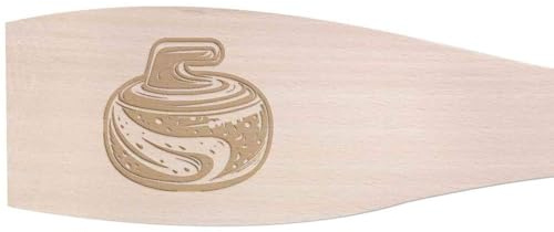 Azeeda Large 'Curling Stone' Wooden Cooking Spatula (SA00027090)