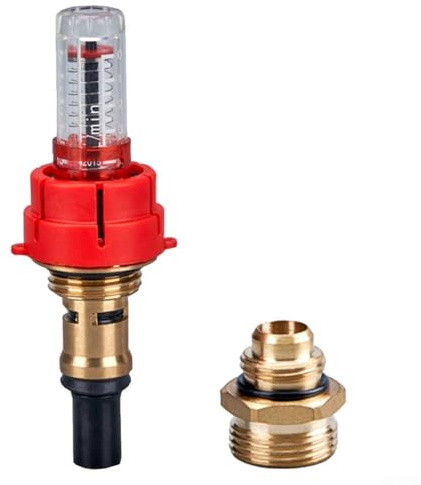 Pumixiy Underfloor Heating Manifold Flow Meter Dn15 Regulator Made of Brass Material with 05 L/min Flow Heating and Bulk Range Water Underfloor for Systems