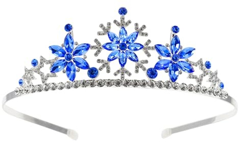 Couronne Diadème Garçon et Filles en Alliage Bleue pour Fêtes et Photos