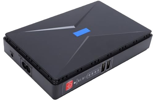 Fafeicy Batterie de Secours UPS, Mini Alimentation sans Interruption ABS 8800 MAh 18 W avec DC 5,5 X 2,1 Mm et USB C, pour Modem Routeur WiFi Utilisation en Cas de Panne de Réseau Domestique (Prise
