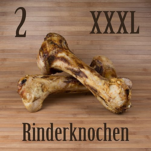 Kauzeit 2 Stück XXXL Rinderknocken Naturknochen Jumbo Rinder Knochen - wie Schinkenknochen