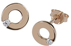 DOOSTI Ohrstecker 925 Silber Rosegold vergoldet