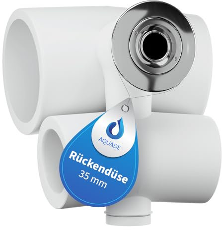 AQUADE Jet Düse Wasserdüse für Whirlpool Jacuzzi Durchmesser: 35mm Bohrung: 20mm / Metall verchromt