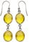 Citrin-Edelstein 925 Sterlingsilber handgefertigte Mode-Hängeohrringe für Damen moderne lässige Party-Ohrringe
