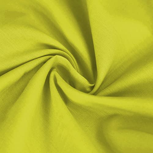 Einfarbiger Polycotton Stoffmaterial Poly Baumwollkleid Bastelmaterial 45 Zoll – 112 cm Breit 60+ Farben (Senf, Meter)