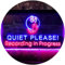 ADVPRO Recording in Progress Quiet Please On Air Studio Dual Color LED Barlicht Neonlicht Lichtwerbung Neon Sign Rot & blau 300 x 210mm st6s32-m0096-rb