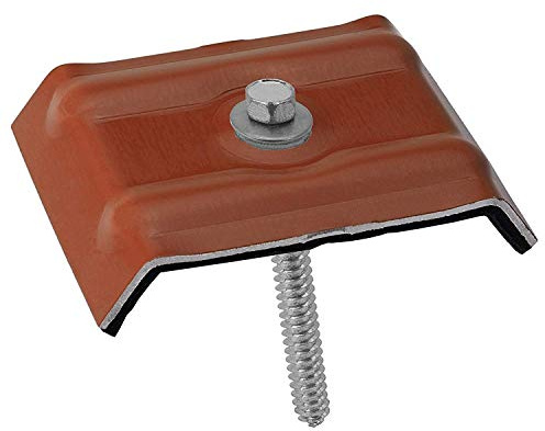 200 Kalotten 41-32 für 35/207 Kupferbraun RAL 8004 + Schrauben 6,5x75mm | Set für Trapezbleche, Weckmann W20-1100, 35/207; Fassadenbauschrauben Edelstahl A2 V2A mit Dichtscheibe E16, Lichtplatten