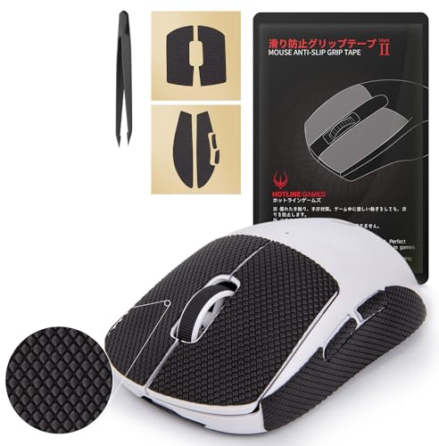 Hotline Games Bande antidérapante pour souris de jeu sans fil Logitech G Pro X Superlight, résistante à la transpiration, durable, pré-découpée, design autocollant, facile à appliquer, kit de mise à