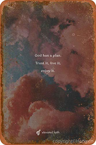 HONGXIN God's PLAN Metallschild Vintage Poster Kreative Home Wanddekoration Garten Bar Cafe Club 8 x 12