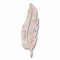Süße Feder Messlatte Holz - individuell personalisieren mit Namen ! Niedliche Kindermesslatten für Kleinkind o. Baby - Messleiste für Mädchen in Rosa - Wanddekoration fürs Kinderzimmer 90x30 cm