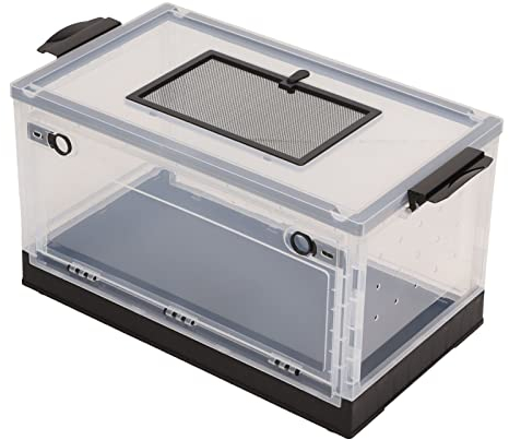 AMONIDA Hamsterkäfig, Transparenter, Verdickter Hamstertank Zum Spielen für Goldhamster für Rutin-Huhn (Schwarz)