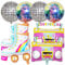 Folienballon Disco, Regenbogen Rollschuh Luftballons, Folienballon Radio, Disco Party Deko Ballons, 80er 90er Jahre Retro Party Deko für Disco Hip Hop Mottoparty Geburtstags Karneval