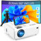 【Elektrische Keystone 6D/4P】 Beamer 18000 Lumen, 5G WiFi Bluetooth Beamer 4K Heimkino, VOPLLS 1080P Full HD Beamer Outdoor ±50° Zoom, Projektor Handy Kompatibel mit TV-Box/PS5/iOS/Android-Telefon