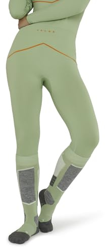 FALKE Damen Baselayer-Hose Maximum Warm 3/4 W TI Funktionsmaterial schnelltrocknend 1 Stück, Grün (Quiet Green 7378) - Trend, XS