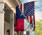 Drapeau du Texas et drapeau américain patriotique du Texas Drapeau de l'État du Texas fier Décoration d'intérieur double face Drapeaux de bienvenue 32 cm x 48 cm