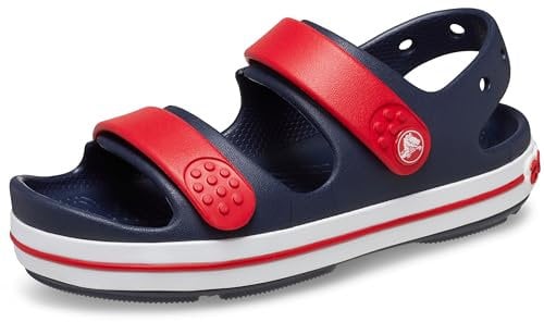 Crocs Unisex Kinder Crocband Cruiser Sandal T Sandalen, Navy/Varsity Red, 25/26 EU