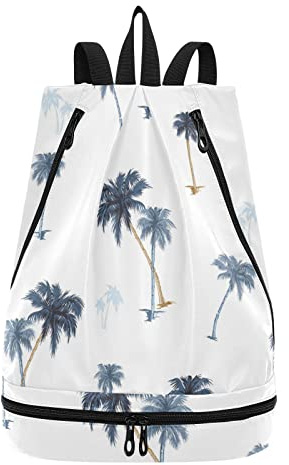 linqin Badeanzug-Tasche, Topical Palmen Dry Bag Rucksack, wasserdicht, Strandrucksack für Damen und Herren, Topische Palmen, Einheitsgröße, Classic