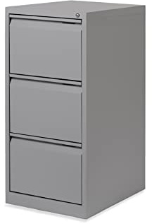 Rocada | Metall-Ordner für Hängemappen | Aktenschrank für Büromöbel | 3 Schubladen | abschließbare Schränke | 47 x 62 x 102 cm - Grau