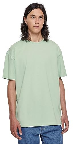 Urban Classics Herren Heavy Oversized Tee – Weites T-Shirt im Oversize Fit aus Baumwolle, schweres Jersey Shirt für Streetwear, Freizeit & entspannte Outfits,Vintagegreen,5XL
