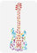BENECREAT Gitarrenschablone, Musiknoten-Zeichnungs-Malschablonen Wiederverwendbare Kunststoff-Schablonen-Zeichnungsvorlagen Zum Malen Auf Holzmöbeln als Heimdekoration, 29.7x21 cm