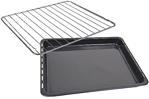 eRicambi® Kit Leccarda Ripiano Teglia + Griglia per Forno, Compatibile con Rex Electrolux, Dimensioni: 466x385x40 (mm) Ricambi Originali Bundle Essential