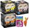 Wet Cat Food Tray bundle includes Perfect Portions Chicken, Salmon, Turkey 6 x 37.5g, Pack of 3 Total of 18 trays, Dentabites treats 50g, Catnip mouse toy