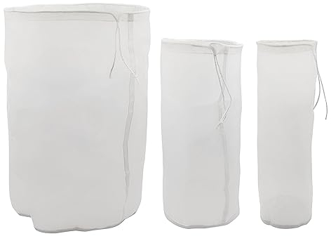 UMCHU 3 Pezzi 200 mesh Tessuto Filtrante in Nylon,Panno filtrante a Maglia fine,per Latte di Noci, Succo di Frutta, Latte di Soia, Caffè, Succo di Verdura(3 dimensioni)