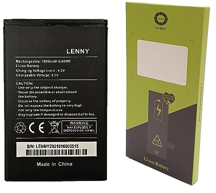 OH-BOX® Batteria compatibile con Wiko 5030, 2600,3702 Lenny, Lenny 2 Lenny 3 /JERRY/ Y52/SUNNY 3/JIMMY/RAINBOW/SUNNY 2 PLUS