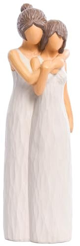 Saysmile Mother & Daughter Figurines - Hugging Statues, Gifts for Mom, Home Decor