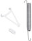 LUTH Premium Profi Parts Ressort de charnière de porte droite/gauche compatible Bosch 00188097 pour lave-vaisselle