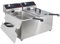 DULNICE 16L friteuse electrique professionnelle INOX, Bouton de contrôle de température en métal, Friteuse électrique commerciale