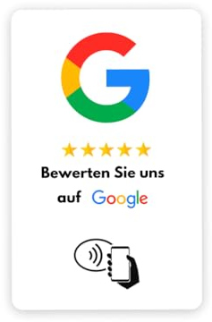 Google Bewertungskarten mit NFC Smart Technik (WIR RICHTEN IHRE KARTE FÜR SIE EIN) Erhalten sie mehr Rezensionen (Weiß)