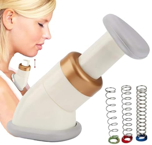 Quzente Halsausschnitt-Schlankheitsgerät, Halsstraffungs-System - Halsstraffungsgerät - Facelift-Gerät für Männer und Frauen, Gesichts- und Nackenmassage, Nacken-Toner-Gerät zur Straffung und
