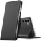 Verco Handyhülle für Samsung Galaxy S24, Premium Handy Flip Cover für Samsung S24 5G Hülle [integr. Magnet] Book Case PU Leder Tasche, Schwarz