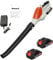 Cordless Leaf Blower, 24v Battery Leaf Blower, 2 Batteries & Charger, Electric Leaf Blower for Lawn Care, Battery Powered Leaf Blower Lightweight for Leaf/Snow/Dust Blowing (White)