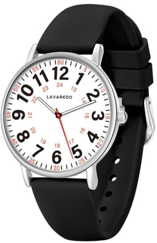 aswan watch Montre Analogique à Quartz pour Femme et Homme avec Bracelet en Silicone,boîtier de 38 mm, 3 Aiguilles,Cadran Lumineux,Gros Chiffres
