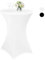 Teruntrue Weiß Stehtisch Hussen Stehtische, Stretch-Tischdecke mit Fußtaschen für Ø 80-85 cm Stehtische und Bistrotische, Stehtischhusse für Hochzeit Geburtstagsfeier Bankett(80 cm, weiß)
